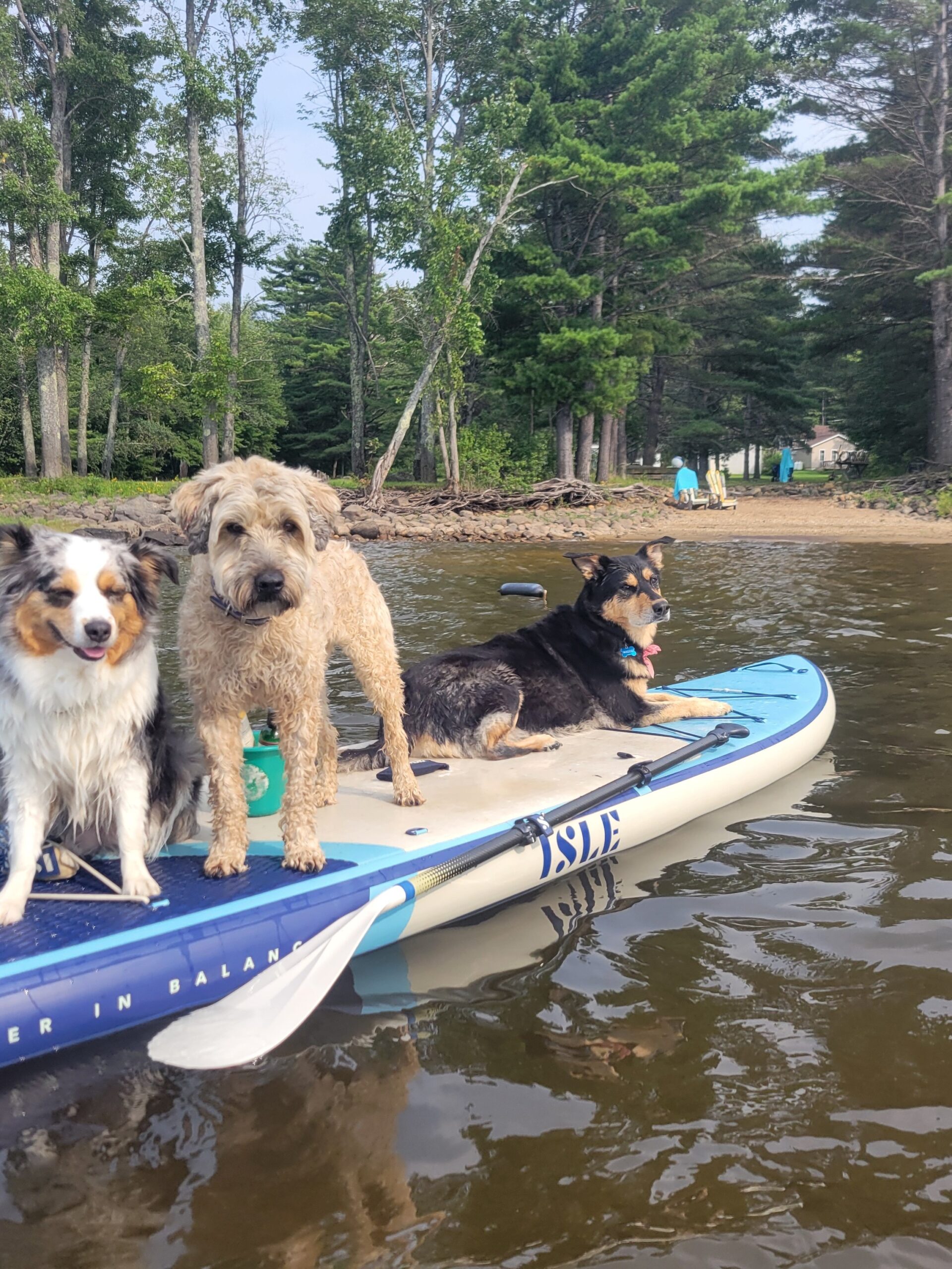 My girls in front of the beach